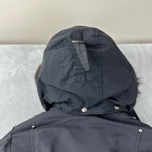 Moose Knuckles Black Down with Fur Jacket Women's Size S - Picture 2 of 16